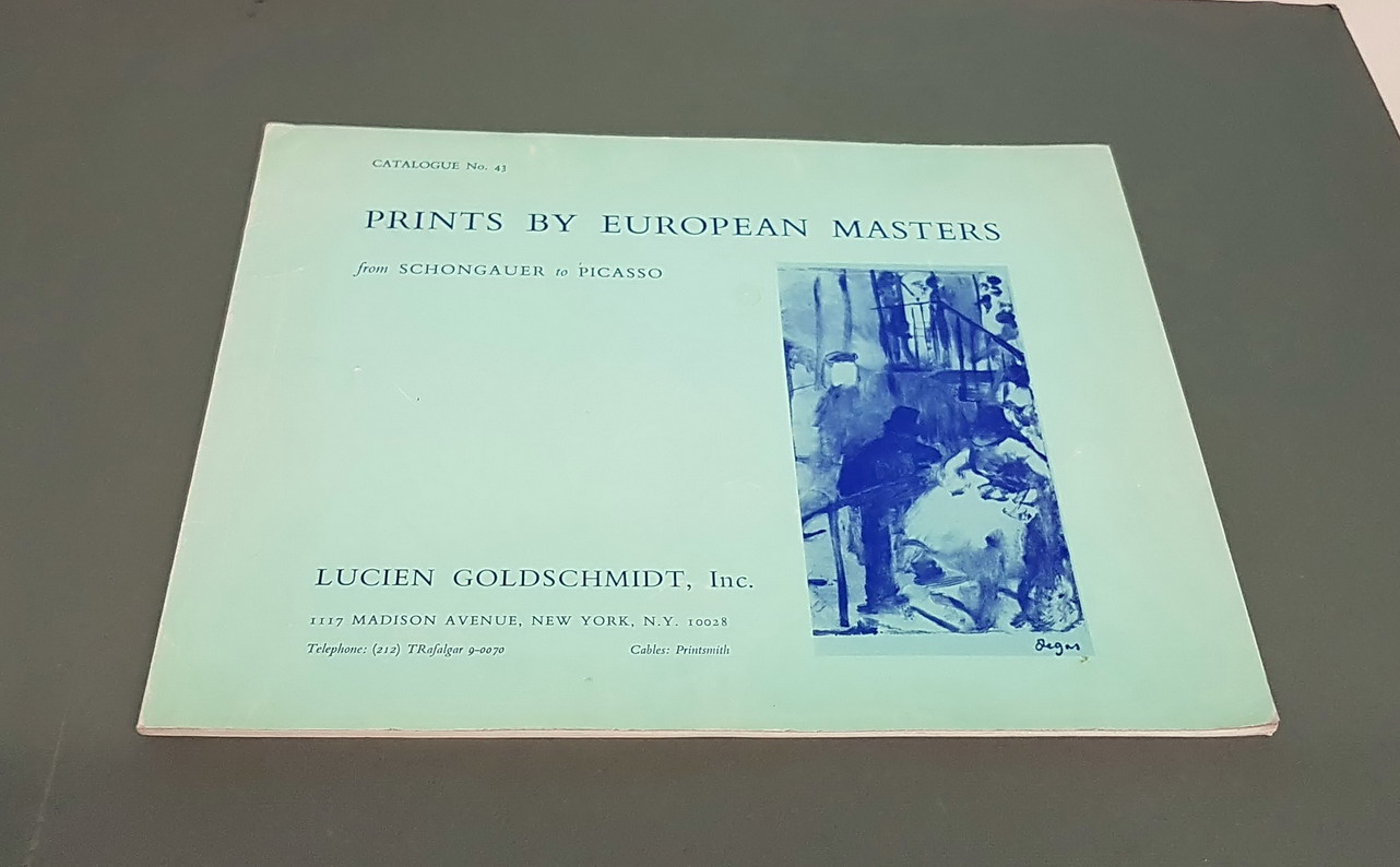 PRINTS BY EUROPEAN MASTERS from Schongauer to Picasso (catalogue n. …