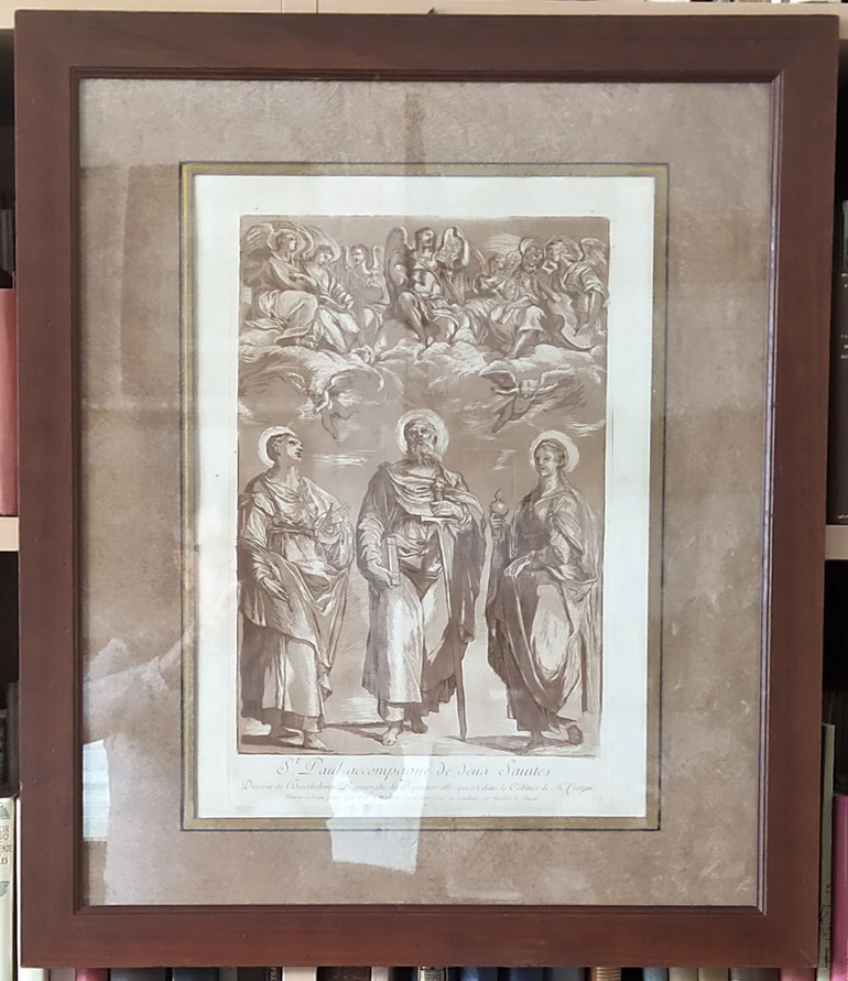 SAN PAOLO ACCOMPAGNATO DA DUE SANTI da un disegnbo di …