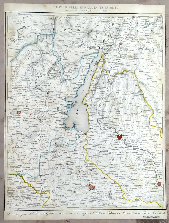 Teatro della guerrra in italia 1848 .- COROGRAFIA DEL LAGO …