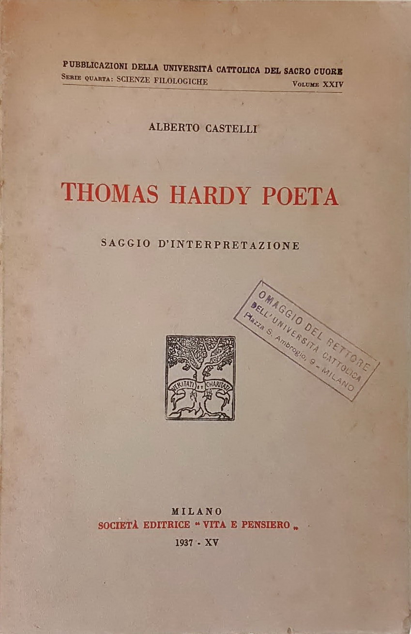 THOMAS HARDY POETA - Saggio d'interpretazione