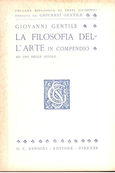 LA FILOSOFIA DELL'ARTE IN COMPENDIO