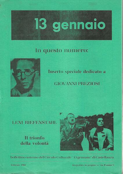 13 GENNAIO - FEBBRAIO 1980 CON INSERTO SU PREZIOSI