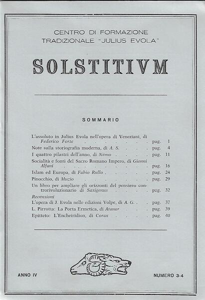 SOLSTITIVM ANNO IV - N.3-4