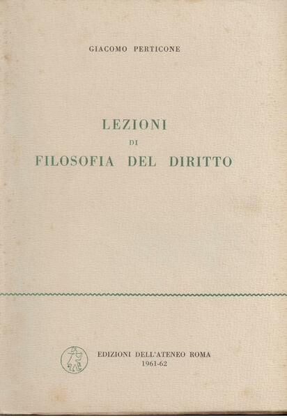 LEZIONI DI FILOSOFIA DEL DIRITTO