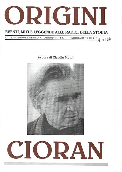 CIORAN - ORIGINI N. 13