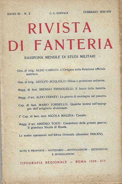 RIVISTA DI FANTERIA - ANNO III - N. 2 - …