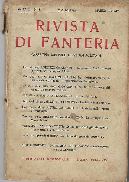 RIVISTA DI FANTERIA - ANNO III - N. 3 - …