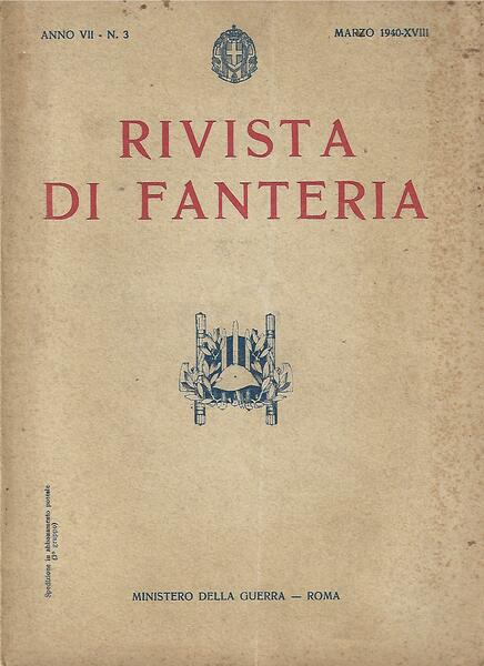 RIVISTA DI FANTERIA - ANNO VII - N. 3 - …