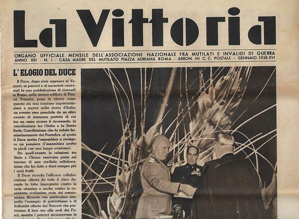 LA VITTORIA - ANNO XXI 1938 - COMPLETA 9 FASCICOLI