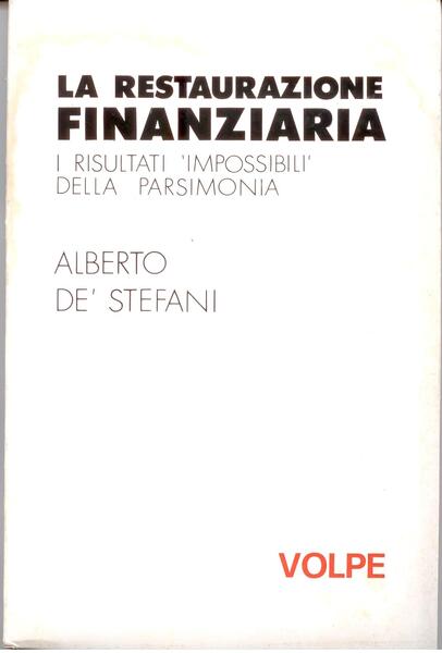 LA RESTAURAZIONE FINANZIARIA 1922-1925