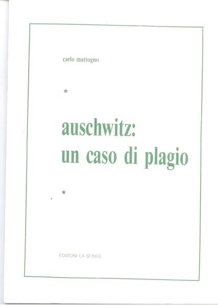 AUSCHWITZ: UN CASO DI PLAGIO