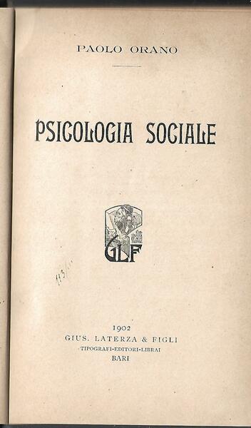 PSICOLOGIA SOCIALE