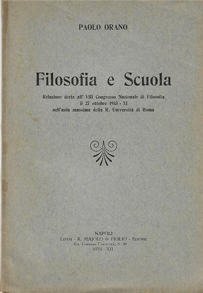 FILOSOFIA E SCUOLA