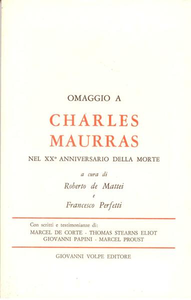 OMAGGIO A CHARLES MAURRAS