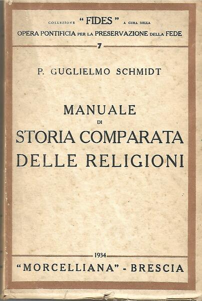 MANUALE DI STORIA COMPARATA DELLE RELIGIONI