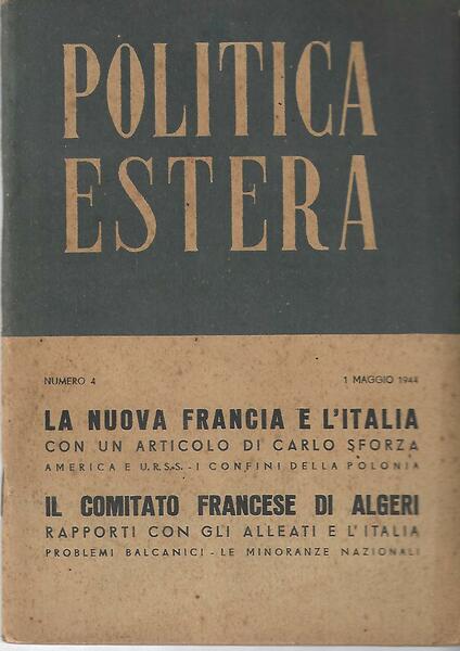 POLITICA ESTERA ANNO I N.4 MAGGIO 1944