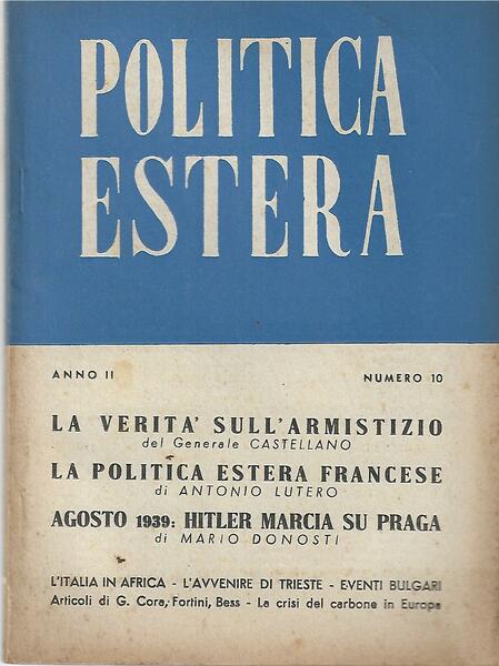 POLITICA ESTERA ANNO II N. 10 - OTTOBRE 1945