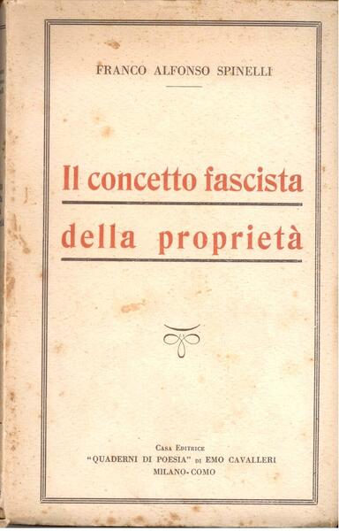 IL CONCETTO FASCISTA DELLA PROPRIETA'