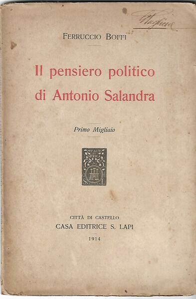 IL PENSIERO POLITICO DI ANTONIO SALANDRA