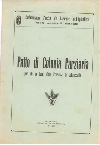 PATTO DI COLONIA PARZIARIA