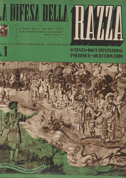 LA DIFESA DELLA RAZZA - ANNO III N. 6