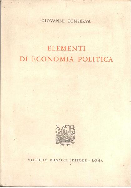 ELEMENTI DI ECONOMIA POLITICA