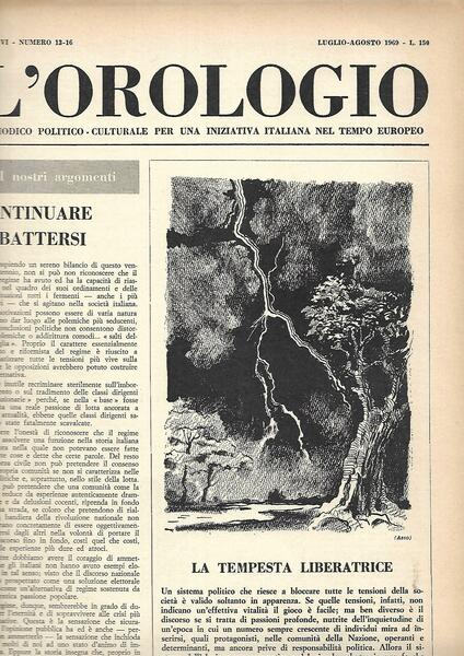 L'OROLOGIO - ANNO VI - 1969 - N. 13/16 - …