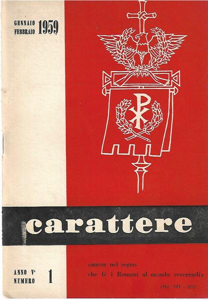 CARATTERE - ANNO V - N. 1 - 1959 - …