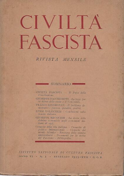 CIVILTA' FASCISTA - ANNO VI N.2 - FEBBRAIO 1939