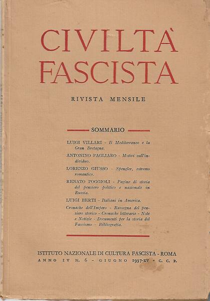 CIVILTA' FASCISTA - ANNO IV - N. 6 - GIUGNO …