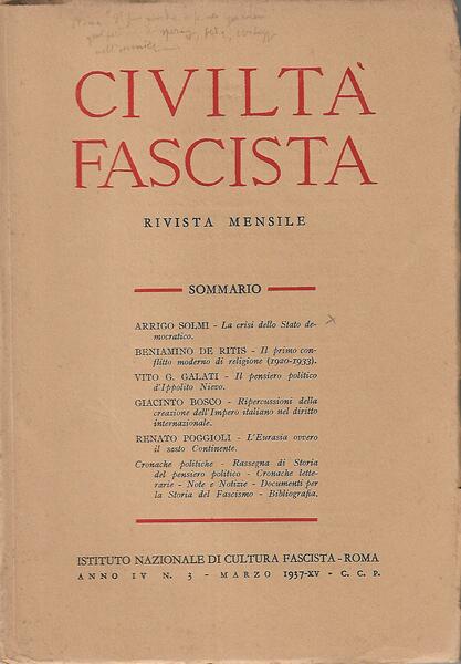 CIVILTA' FASCISTA - ANNO IV - N. 3 - MARZO …