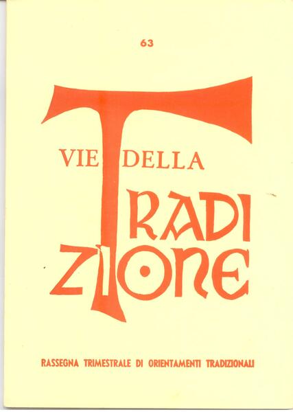 VIE DELLA TRADIZIONE N. 63