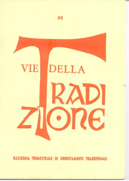 VIE DELLA TRADIZIONE N. 58