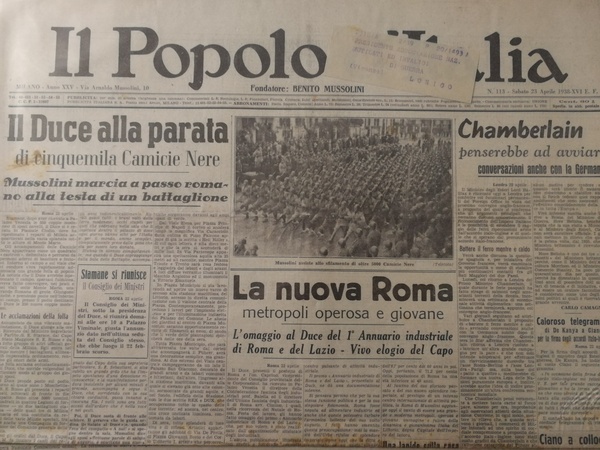 IL POPOLO D'ITALIA 23 APRILE 1938