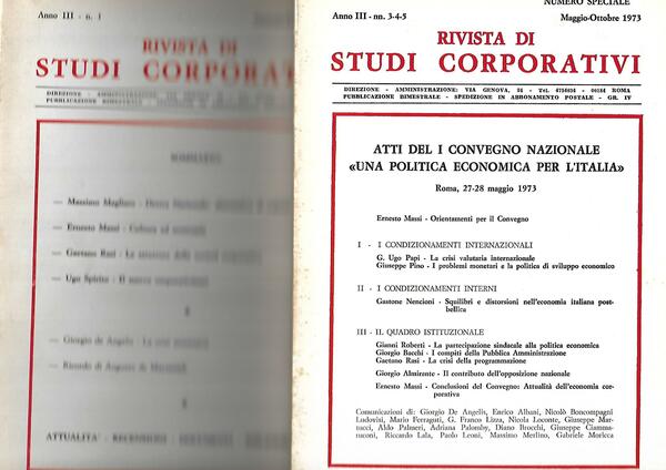 RIVISTA DI STUDI CORPORATIVI - ANNO III-1973 COMPL