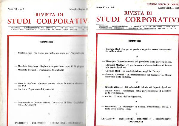 RIVISTA DI STUDI CORPORATIVI - ANNO VI-1976 COMPLE