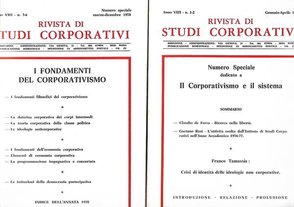 RIVISTA DI STUDI CORPORATIVI - ANNO VIII-1978 COMP