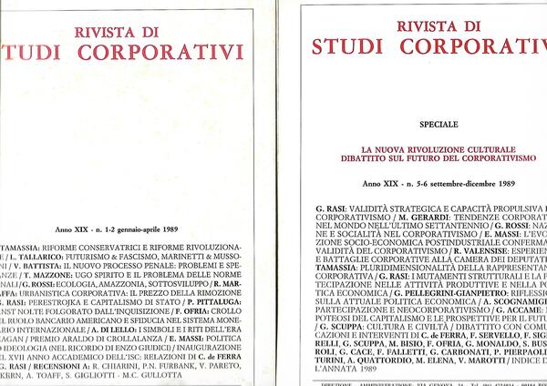 RIVISTA DI STUDI CORPORATIVI - ANNO XIX-1989 COMPL