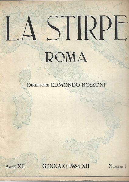 LA STIRPE - ANNO XII - 1934 - ANNATA COMPLETA