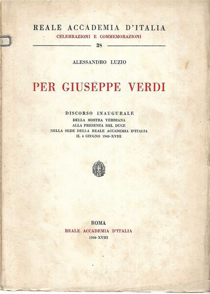 Per Giuseppe Verdi