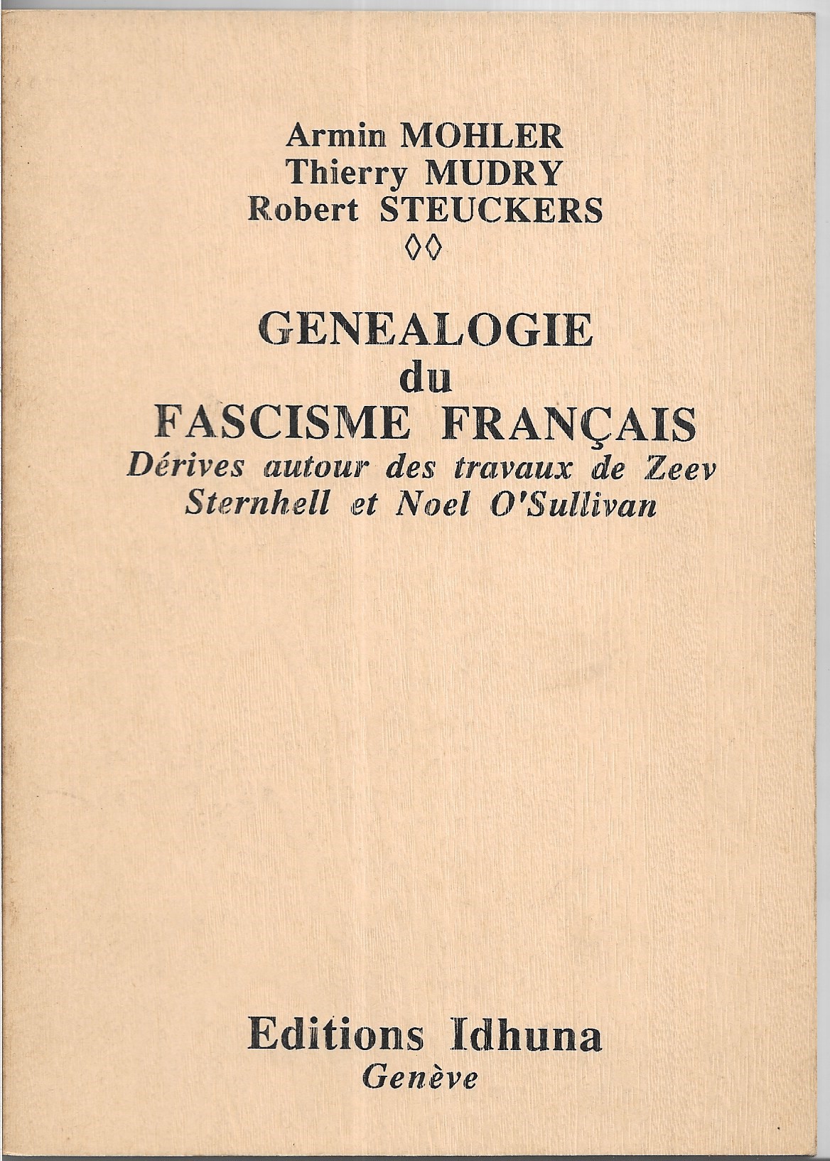 genealogie du fascisme francais