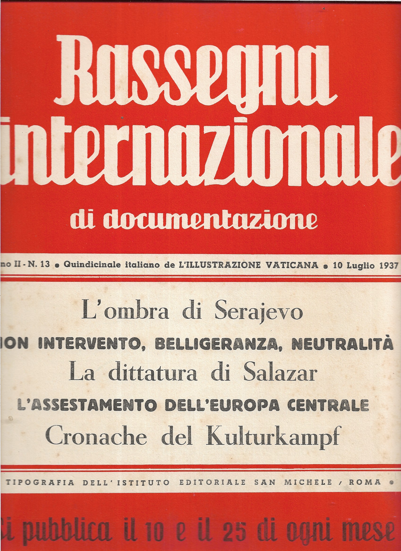 Rassegna internazionale di documentazione - anno II n. 13 - …