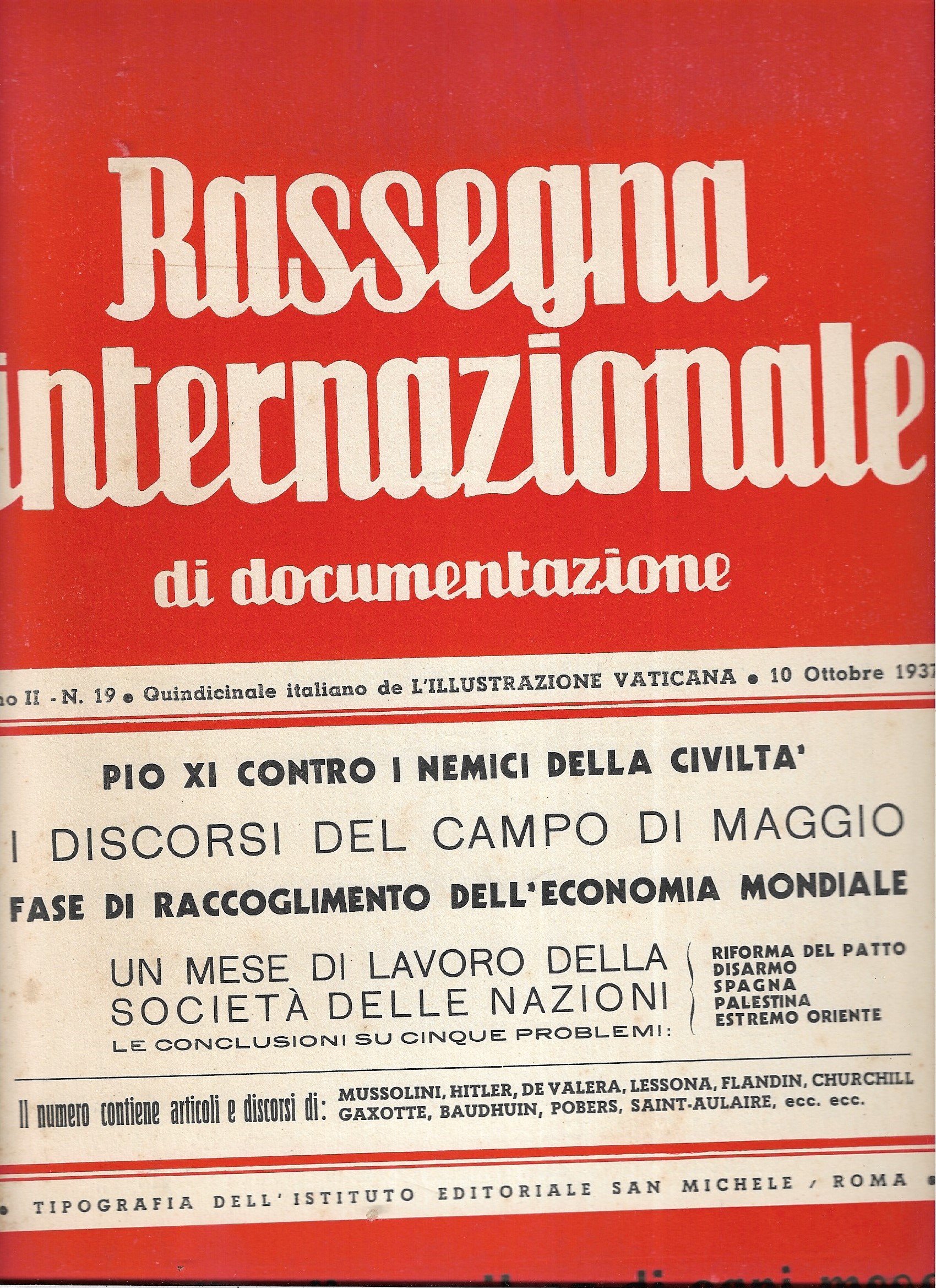 Rassegna internazionale di documentazione - anno II n. 19 - …