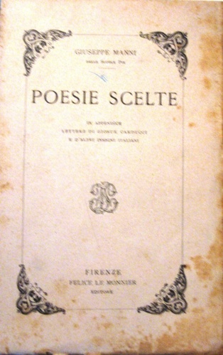 Poesie scelte. In appendice “Lettere di Giosue Carducci e d’altri …