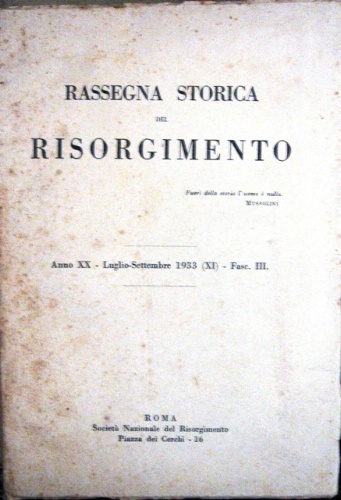 Rassegna storica del Risorgimento.