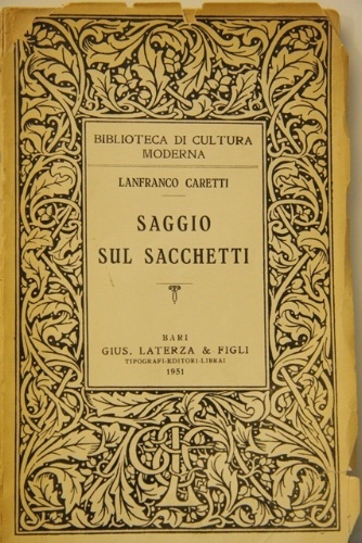 Saggio sul Sacchetti.