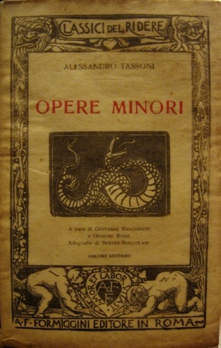 Opere minori. Volume secondo. A cura di Giovanni Nascimbeni e …