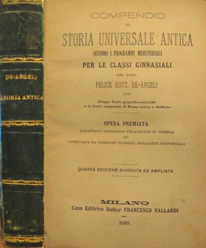 Compendio di storia universale antica secondo i programmi ministeriali per …