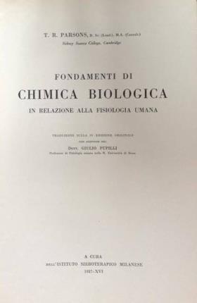 Fondamenti di chimica biologica in relazione alla fisiologia umana. Traduzione …