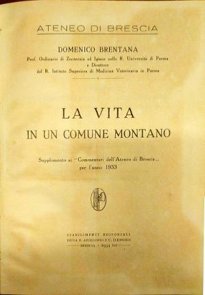 La vita in un comune montano. "Supplemento ai "Commentari dell'Ateneo …